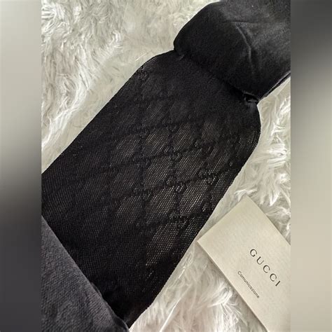 gucci supremelis logo tights black